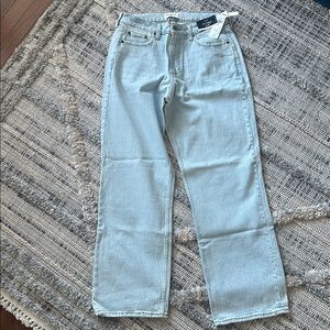 Abercrombie & Fitch Women's High Rise Light Blue Jeans The Baggy (Curve Love)